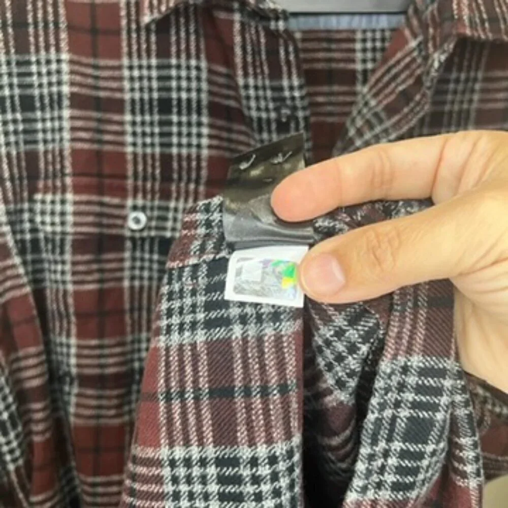 The North Face flannel long-sleeve Red Black White Grey Size Large